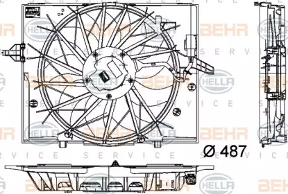 Вентилятор (BEHR HELLA SERVICE: 8EW 351 034-271)