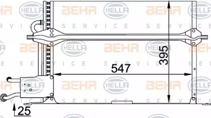 Конденсатор (BEHR HELLA SERVICE: 8FC 351 035-291)