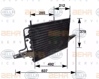 Конденсатор (BEHR HELLA SERVICE: 8FC 351 035-691)