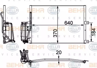 Конденсатор (BEHR HELLA SERVICE: 8FC 351 036-031)