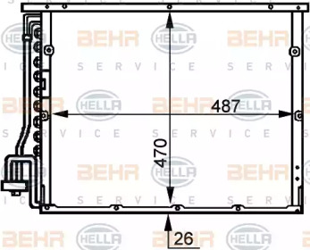 Конденсатор (BEHR HELLA SERVICE: 8FC 351 036-341)