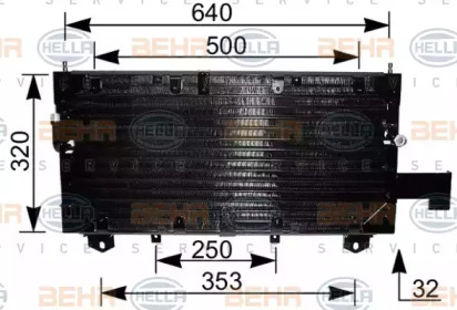 Конденсатор (BEHR HELLA SERVICE: 8FC 351 036-461)