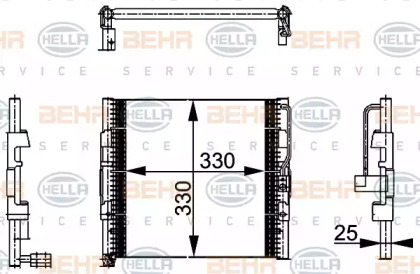 Конденсатор (BEHR HELLA SERVICE: 8FC 351 037-071)