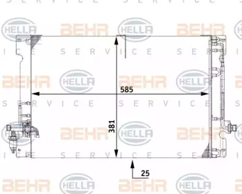 Конденсатор (BEHR HELLA SERVICE: 8FC 351 037-091)