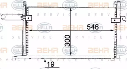 Конденсатор (BEHR HELLA SERVICE: 8FC 351 038-411)