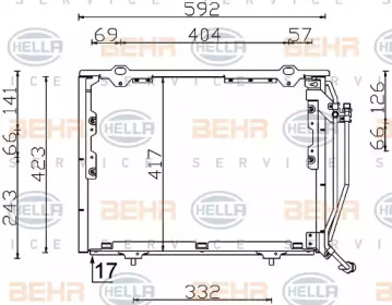 Конденсатор (BEHR HELLA SERVICE: 8FC 351 038-454)