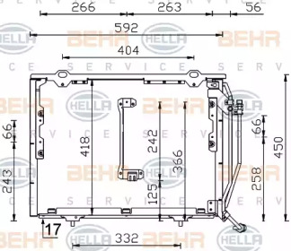 Конденсатор (BEHR HELLA SERVICE: 8FC 351 038-464)