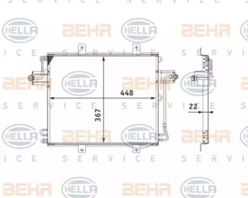 Конденсатор (BEHR HELLA SERVICE: 8FC 351 038-611)