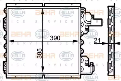 Конденсатор (BEHR HELLA SERVICE: 8FC 351 038-621)