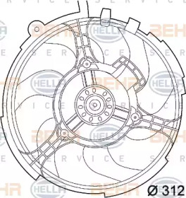 Вентилятор (BEHR HELLA SERVICE: 8EW 351 039-531)