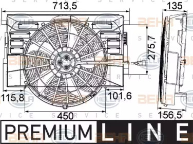 Вентилятор (BEHR HELLA SERVICE: 8EW 351 041-301)