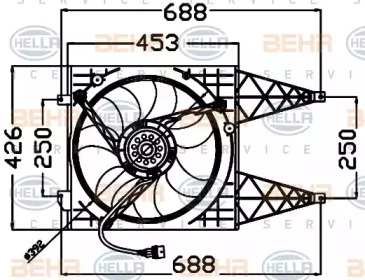 Вентилятор (BEHR HELLA SERVICE: 8EW 351 042-551)