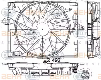 Вентилятор (BEHR HELLA SERVICE: 8EW 351 043-161)