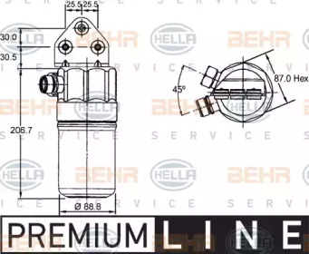 Осушитель (BEHR HELLA SERVICE: 8FT 351 192-381)