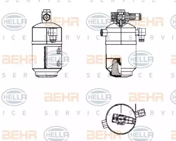 Осушитель (BEHR HELLA SERVICE: 8FT 351 195-181)