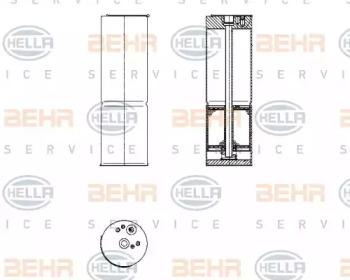 Осушитель (BEHR HELLA SERVICE: 8FT 351 196-581)