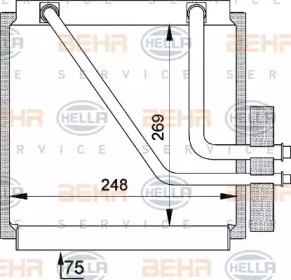 Испаритель (BEHR HELLA SERVICE: 8FV 351 210-141)