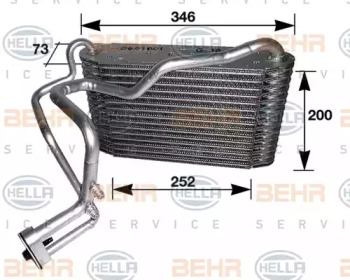 Испаритель (BEHR HELLA SERVICE: 8FV 351 210-191)