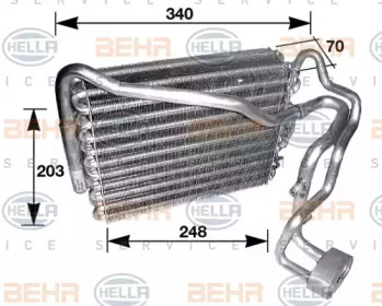 Испаритель (BEHR HELLA SERVICE: 8FV 351 210-211)