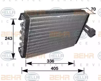 Испаритель (BEHR HELLA SERVICE: 8FV 351 210-281)