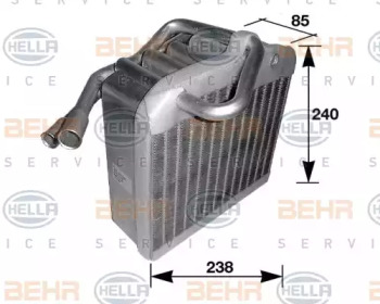 Испаритель (BEHR HELLA SERVICE: 8FV 351 210-401)