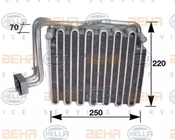 Испаритель (BEHR HELLA SERVICE: 8FV 351 210-491)