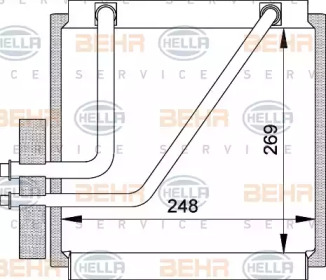 Испаритель (BEHR HELLA SERVICE: 8FV 351 210-641)