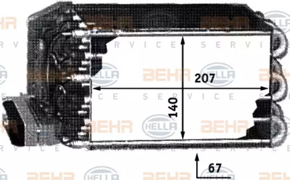 Испаритель (BEHR HELLA SERVICE: 8FV 351 210-691)