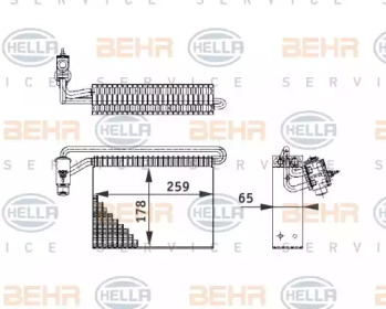 Испаритель (BEHR HELLA SERVICE: 8FV 351 210-721)