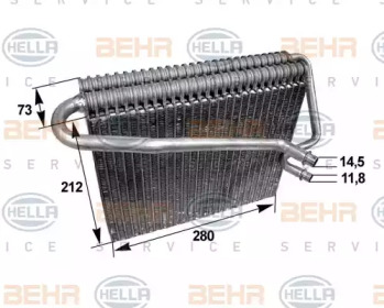 Испаритель (BEHR HELLA SERVICE: 8FV 351 211-031)