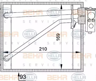 Испаритель (BEHR HELLA SERVICE: 8FV 351 211-131)