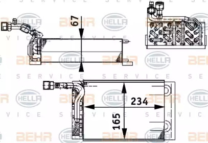 Испаритель (BEHR HELLA SERVICE: 8FV 351 211-221)