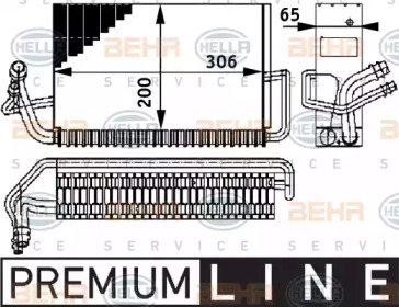 Испаритель (BEHR HELLA SERVICE: 8FV 351 211-301)