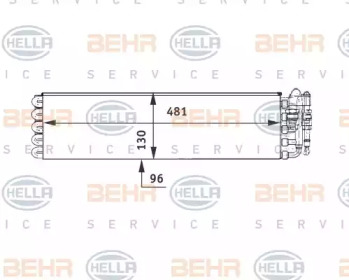 Испаритель (BEHR HELLA SERVICE: 8FV 351 211-491)