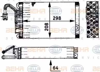 Испаритель (BEHR HELLA SERVICE: 8FV 351 211-521)