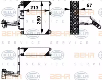 Испаритель (BEHR HELLA SERVICE: 8FV 351 211-581)