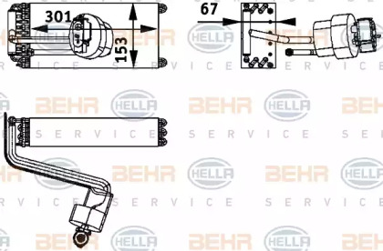 Испаритель (BEHR HELLA SERVICE: 8FV 351 211-591)