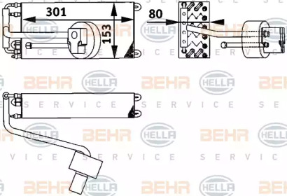 Испаритель (BEHR HELLA SERVICE: 8FV 351 211-601)