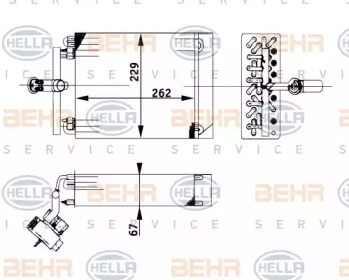 Испаритель (BEHR HELLA SERVICE: 8FV 351 211-651)