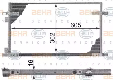 Конденсатор (BEHR HELLA SERVICE: 8FC 351 300-014)