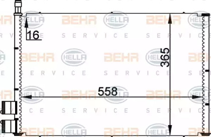 Конденсатор (BEHR HELLA SERVICE: 8FC 351 300-354)