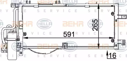 Конденсатор (BEHR HELLA SERVICE: 8FC 351 300-614)