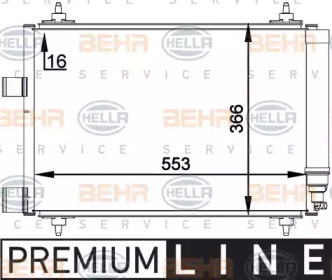 Конденсатор (BEHR HELLA SERVICE: 8FC 351 300-661)