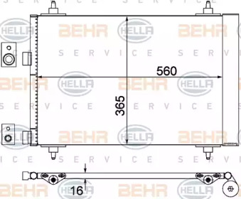 Конденсатор (BEHR HELLA SERVICE: 8FC 351 300-674)