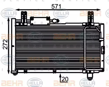 Конденсатор (BEHR HELLA SERVICE: 8FC 351 301-001)