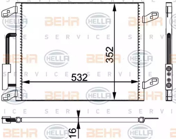 Конденсатор (BEHR HELLA SERVICE: 8FC 351 301-101)