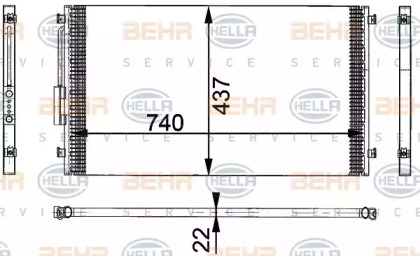 Конденсатор (BEHR HELLA SERVICE: 8FC 351 301-141)