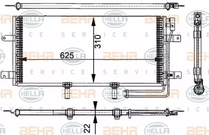 Конденсатор (BEHR HELLA SERVICE: 8FC 351 301-151)