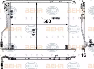 Конденсатор (BEHR HELLA SERVICE: 8FC 351 301-174)