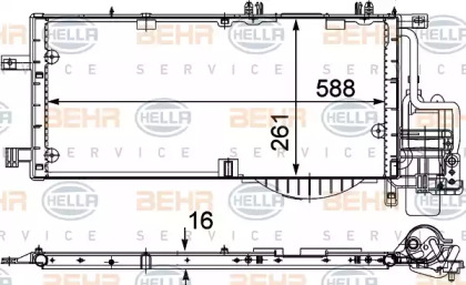 Конденсатор (BEHR HELLA SERVICE: 8FC 351 301-204)